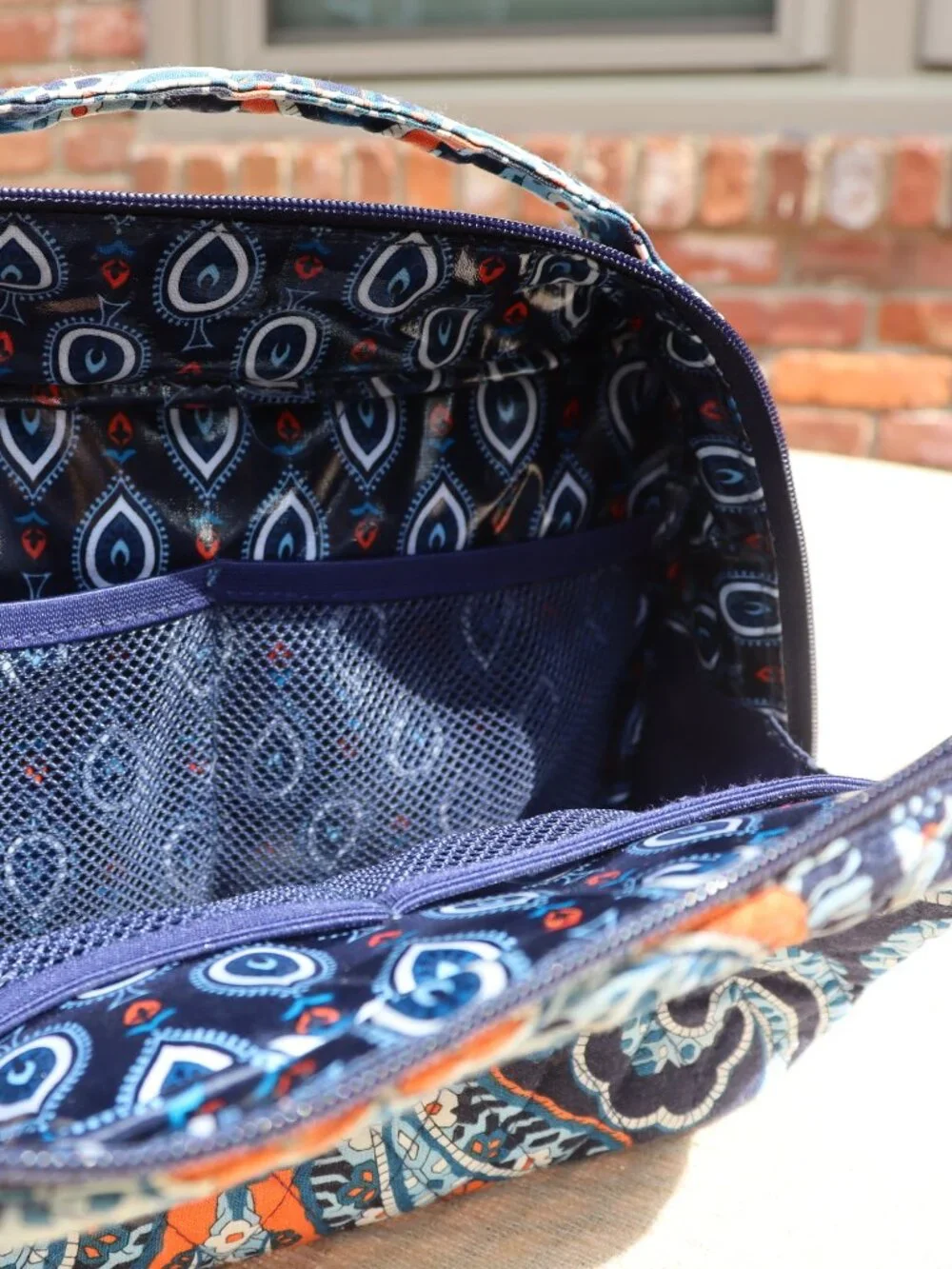 Vera Bradley Ultimate Travel Case Marrakech (Blue and Orange) Retired Pattern